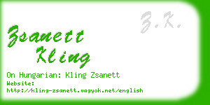 zsanett kling business card